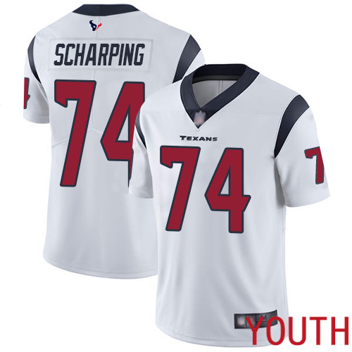 Houston Texans Limited White Youth Max Scharping Road Jersey NFL Football #74 Vapor Untouchable->youth nfl jersey->Youth Jersey
